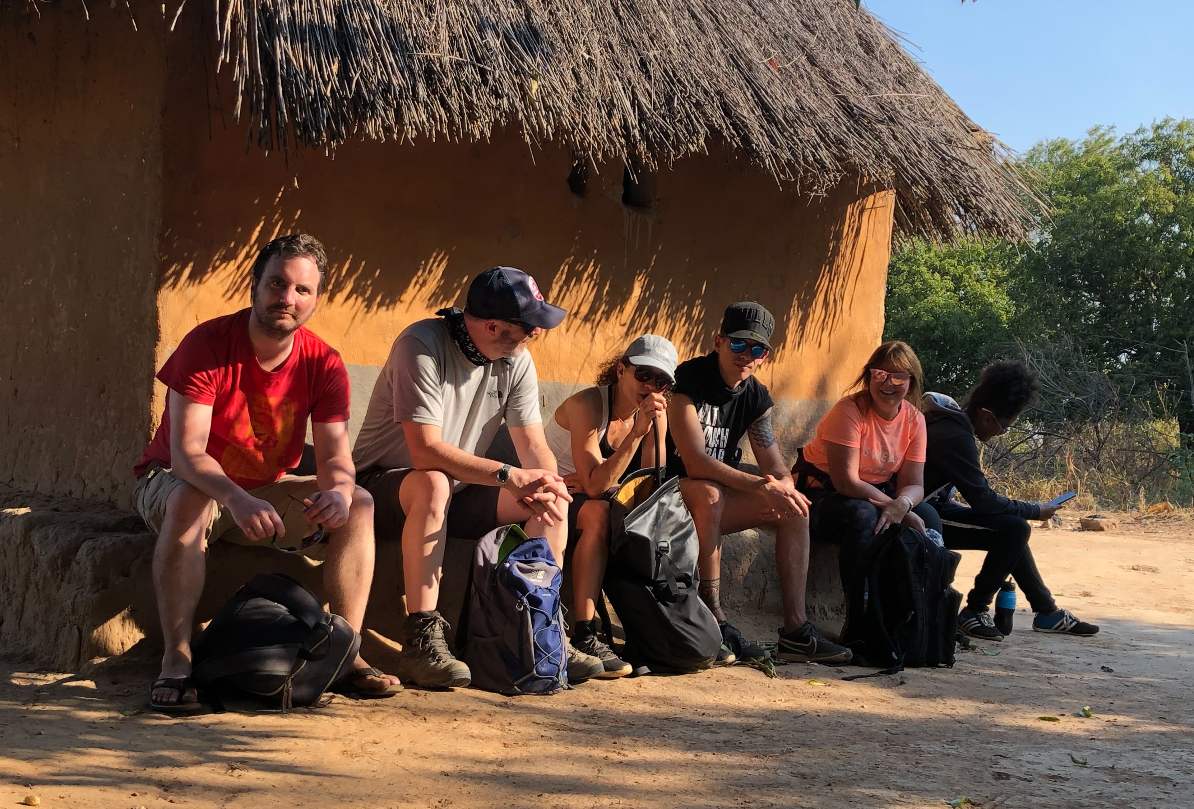 A break during the sponsored walk